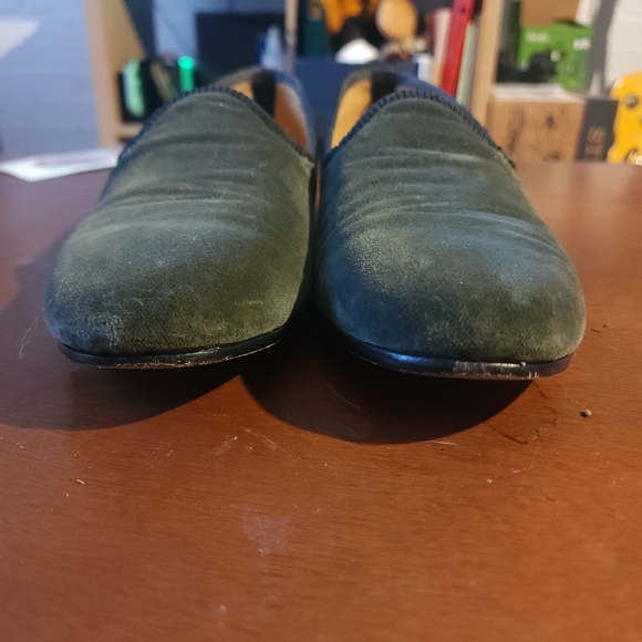 Del Toro Green Velvet Slipper - Picture 2 of 7
